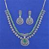 American Diamond Classic Necklace with Rhodium Plating