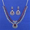 American Diamond Classic Necklace with Rhodium Plating