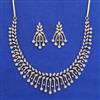 American Diamond Classic Necklace with Rhodium Plating 2 Tone Plating Mehndi Plating