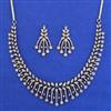 American Diamond Classic Necklace with Rhodium Plating 2 Tone Plating Mehndi Plating