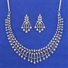 American Diamond Classic Necklace with Rhodium Plating 2 Tone Plating Mehndi Plating