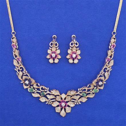 American Diamond Classic Necklace with Carat Plating