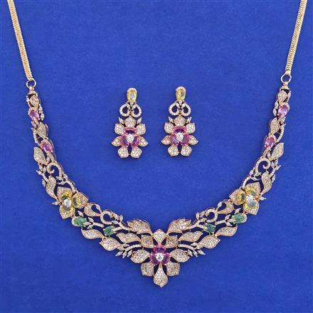 American Diamond Classic Necklace with Carat Plating
