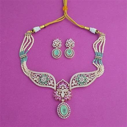 American Diamond Classic Necklace with Carat Plating