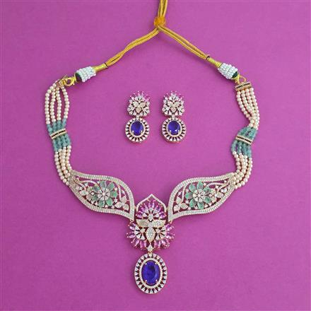 American Diamond Classic Necklace with Carat Plating