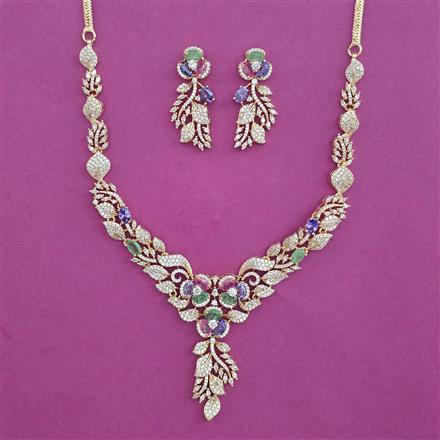 American Diamond Classic Necklace with Carat Plating