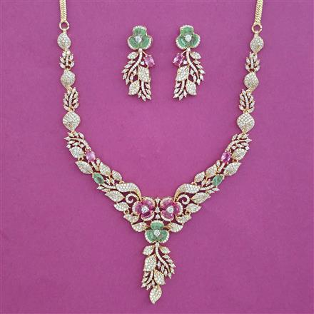 American Diamond Classic Necklace with Carat Plating
