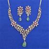 American Diamond Choker Necklace with Carat Plating