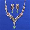 American Diamond Choker Necklace with Carat Plating