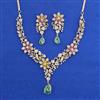 American Diamond Choker Necklace with Carat Plating