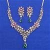 American Diamond Choker Necklace with Carat Plating