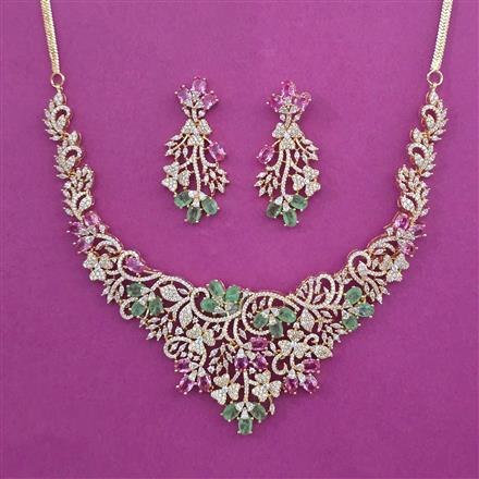 American Diamond Classic Necklace with Carat Plating