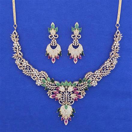 American Diamond Classic Necklace with Carat Plating