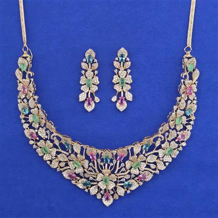 American Diamond Classic Necklace with Carat Plating