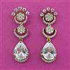 American Diamond Short Earring with Mehndi Plating