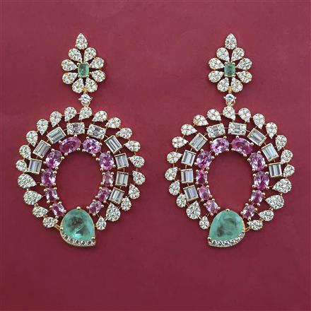 American Diamond Classic Earring with Carat Plating