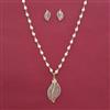 American Diamond Classic Pendant Set with Rhodium Plating 2 Tone Plating Mehndi Plating