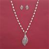 American Diamond Classic Pendant Set with Rhodium Plating 2 Tone Plating Mehndi Plating