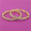 American Diamond 2 Pc Classic Bangles with 2 Tone Plating
