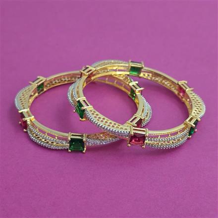 American Diamond 2 Pc with 2 Tone Plating