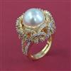 American Diamond Adjustable Ring with Rhodium Plating Carat Plating
