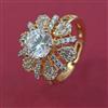 American Diamond Adjustable Ring with Rhodium Plating Carat Plating