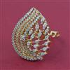 American Diamond Adjustable Ring with Rhodium Plating Carat Plating
