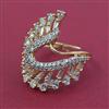 American Diamond Adjustable Ring with Rhodium Plating Carat Plating