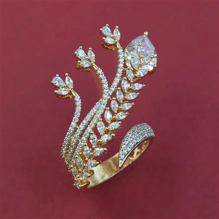 American Diamond Classic Ring with Carat Plating