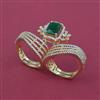 American Diamond Adjustable Ring with Carat Plating