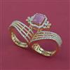 American Diamond Adjustable Ring with Carat Plating