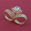American Diamond Adjustable Ring with Carat Plating