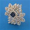 American Diamond Adjustable Ring with Carat Plating