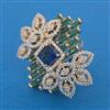 American Diamond Adjustable Ring with Carat Plating