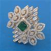 American Diamond Adjustable Ring with Carat Plating