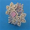 American Diamond Adjustable Ring with Carat Plating