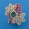 American Diamond Adjustable Ring with Carat Plating