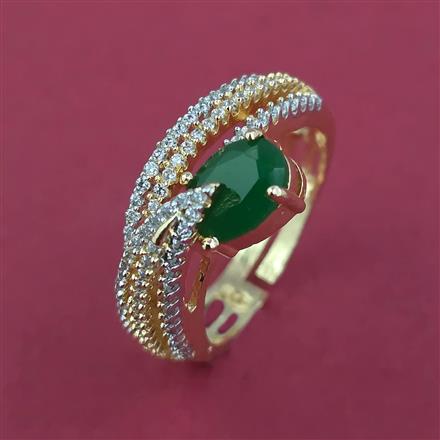 American Diamond Adjustable Ring with Carat Plating