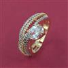 American Diamond Adjustable Ring with Carat Plating