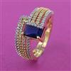 American Diamond Adjustable Ring with Carat Plating