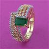 American Diamond Adjustable Ring with Carat Plating