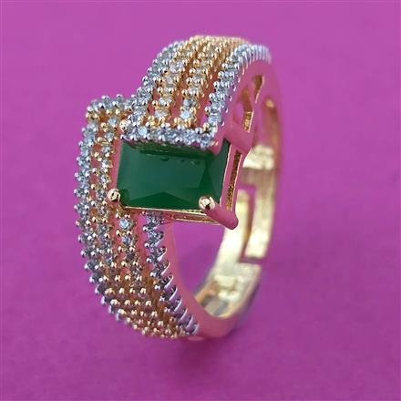 American Diamond Adjustable Ring with Carat Plating