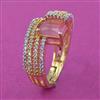 American Diamond Adjustable Ring with Carat Plating