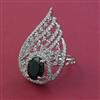 American Diamond Adjustable Ring with Rhodium Plating