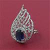 American Diamond Adjustable Ring with Rhodium Plating