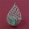 American Diamond Adjustable Ring with Rhodium Plating