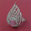 American Diamond Adjustable Ring with Rhodium Plating