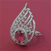 American Diamond Adjustable Ring with Rhodium Plating