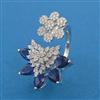 American Diamond Classic Ring with Rhodium Plating