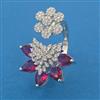American Diamond Classic Ring with Rhodium Plating